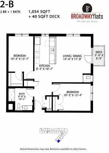 Floor plan Two Bedroom B