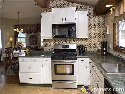 Kitchen with plenty of storage in pantry