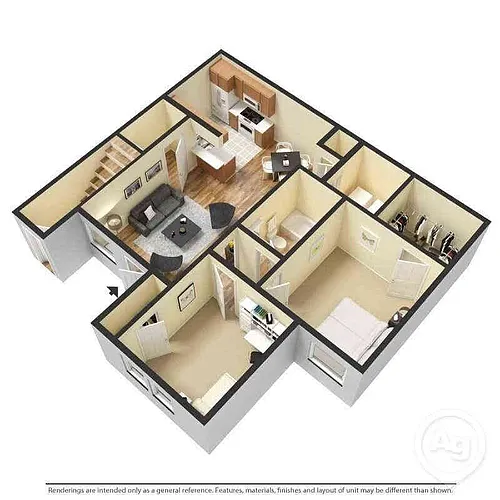 Floor plan B1 Silver W/D Hookups