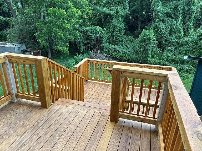 Back deck from the top