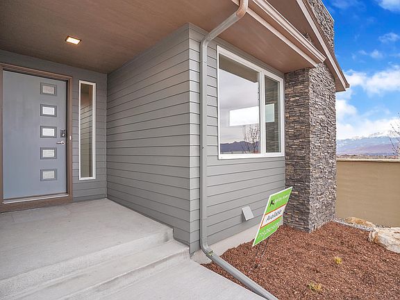 Welcoming, covered entry.