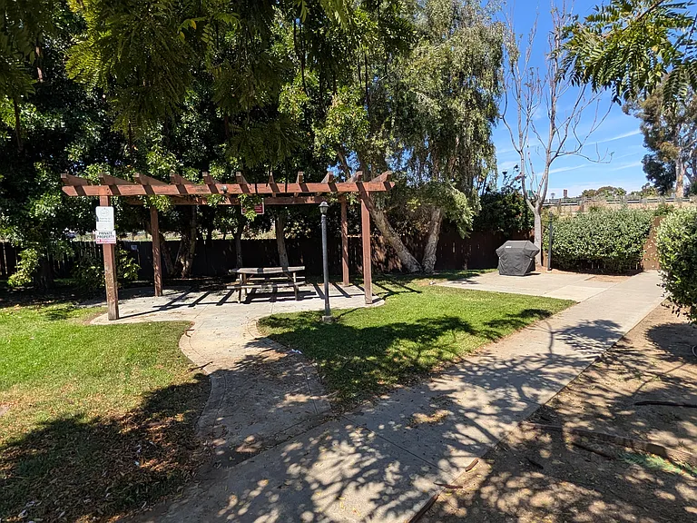 Outdoor Grass and Seating Area