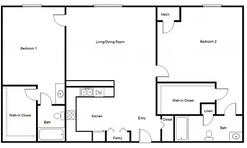 Floor plan 2 Bedroom