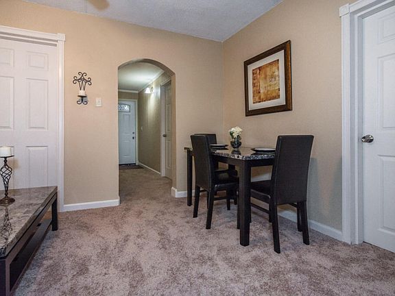 Dining table included.