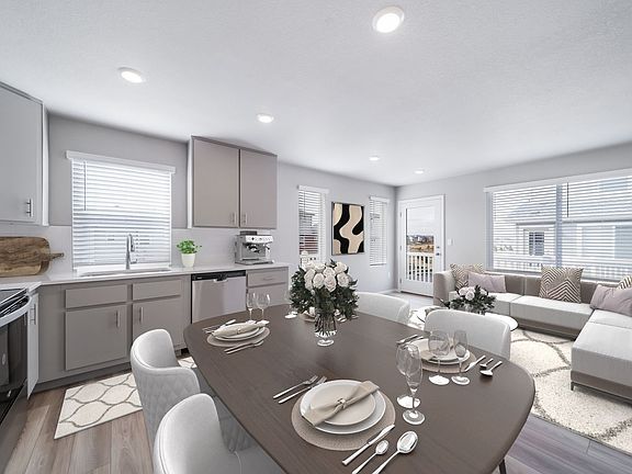Dining area within the kitchen looking onto the great room