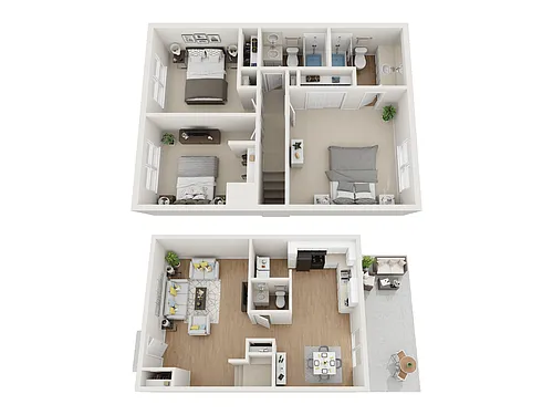 Floor plan 3 BEDROOM, 2.5 BATHROOM TOWNHOME ELITE