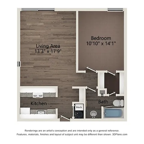 Floor plan 1x1 Classic