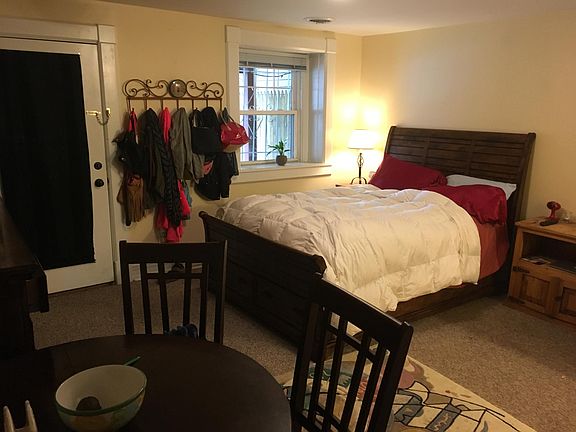 Living room w/ king-sized bed