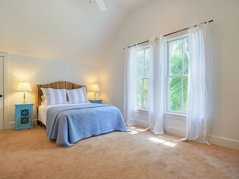 Queen bed in master bedroom