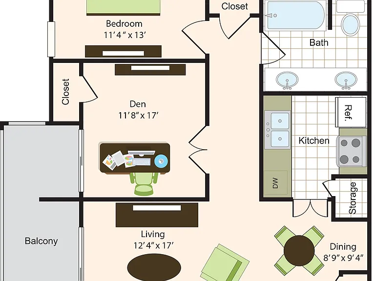 B1 | 1x1 | 900 sq ft B1 | 1x1 | 900 sq ft
