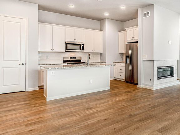 Kitchen and Fireplace