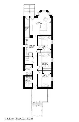Floor plan Three Bedroom