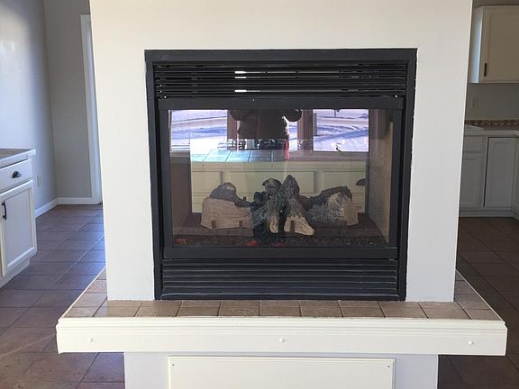 See through fireplace