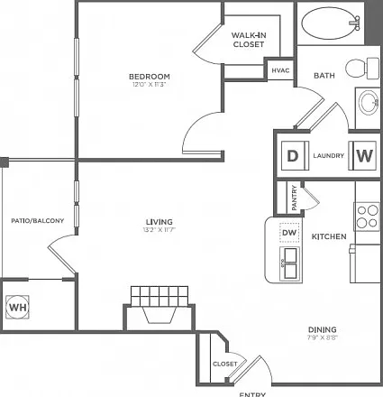 One Bedroom One Bath (703 SF) One Bedroom One Bath (703 SF)