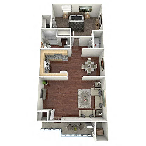 Floor plan 1BR/1BA Greenport