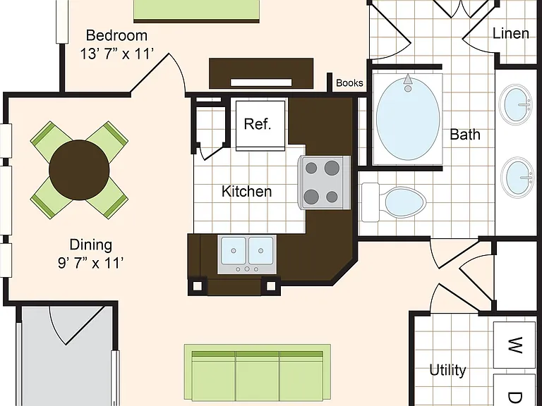B1 | 1x1 | 840 sq ft B1 | 1x1 | 840 sq ft