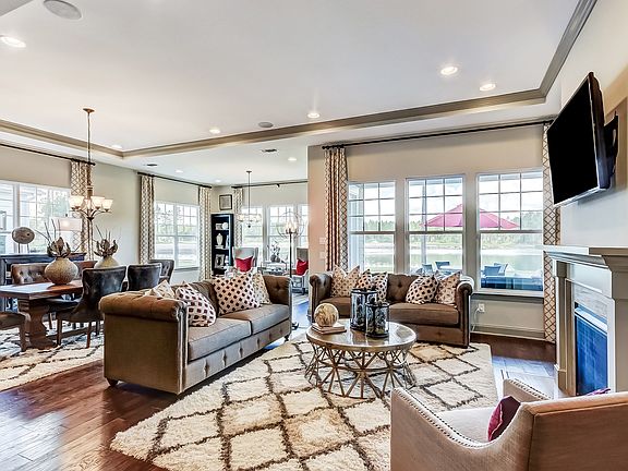 Great room with fireplace