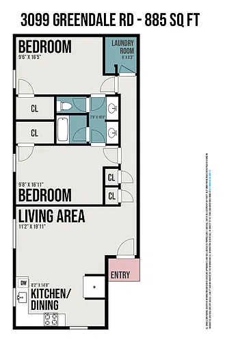 Floor plan 2X15