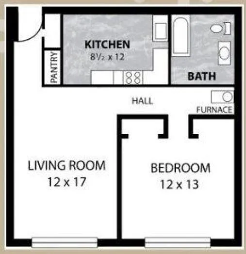 Floor plan One Bedroom