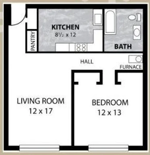 Floor plan One Bedroom