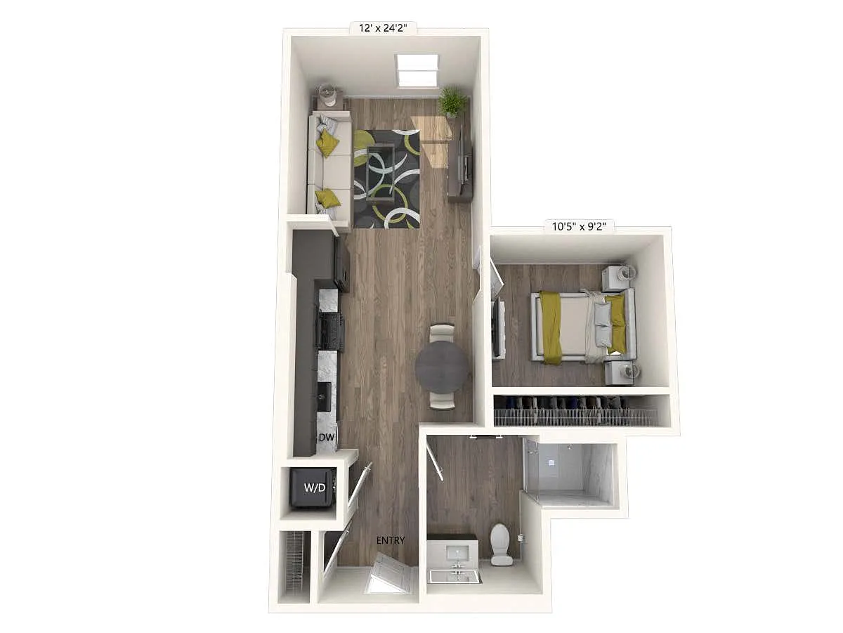Floor plan AM1-Upgrade-618-624sf