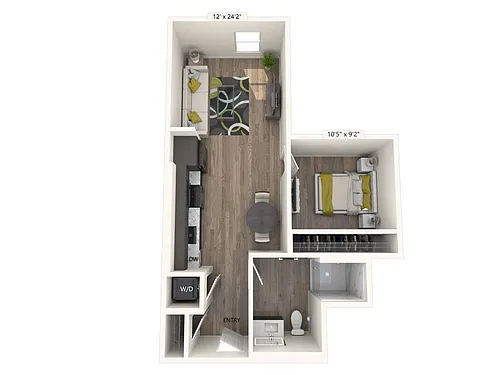 Floor plan AM1-Upgrade-618-624sf