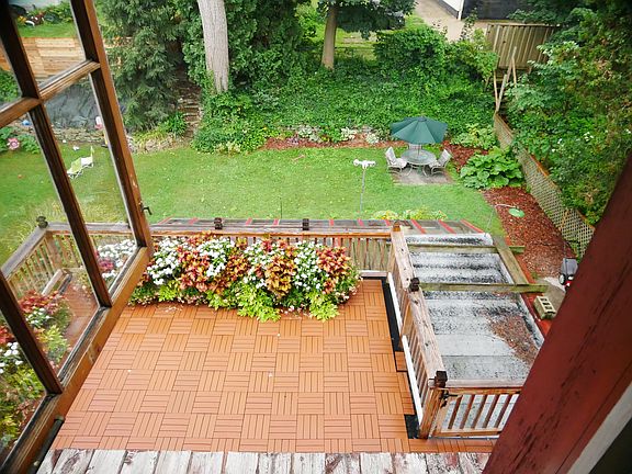 View from attic to backyard