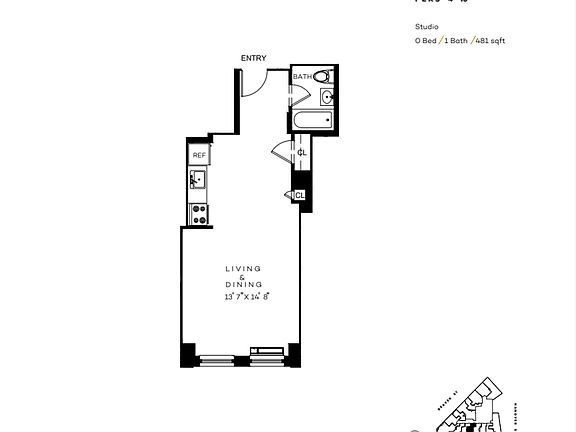 2nd image of 63 Wall St #8D