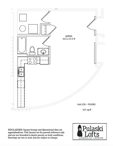 Floor plan Studio 220