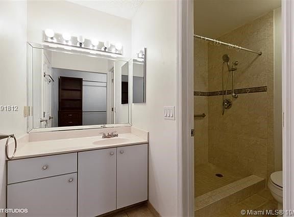 Master bath updated with spa shower
