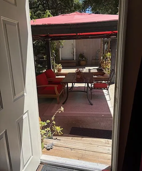 View from main house to Bungalow