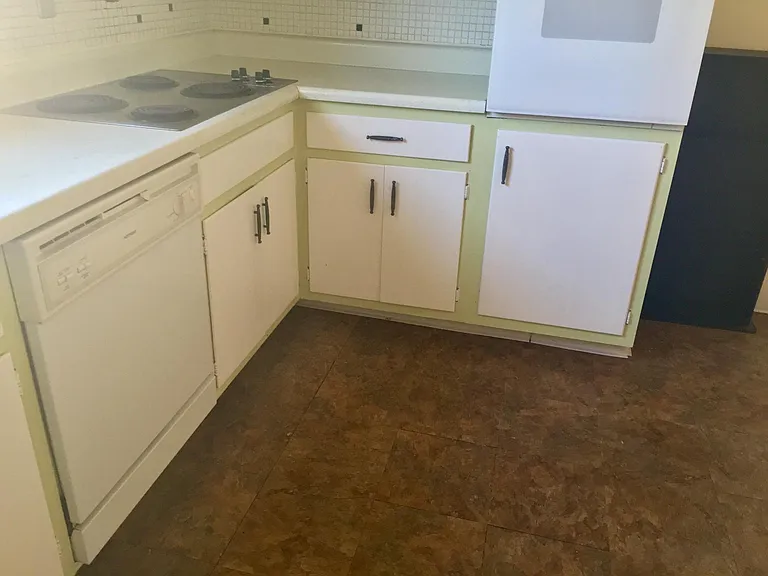 Kitchen (New dishwasher, stove, fridge, and flooring not shown in the picture)