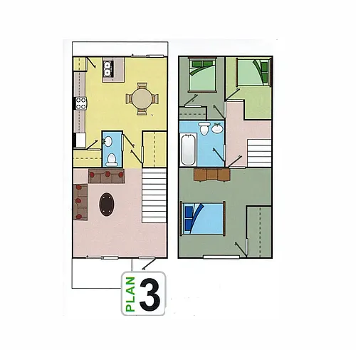 Floor plan 3BD 1.5BTH