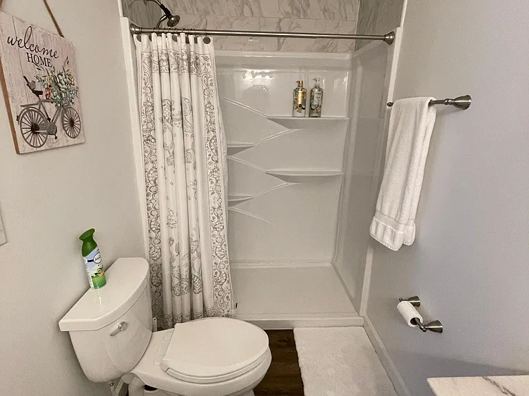 Bathroom shower, toilet