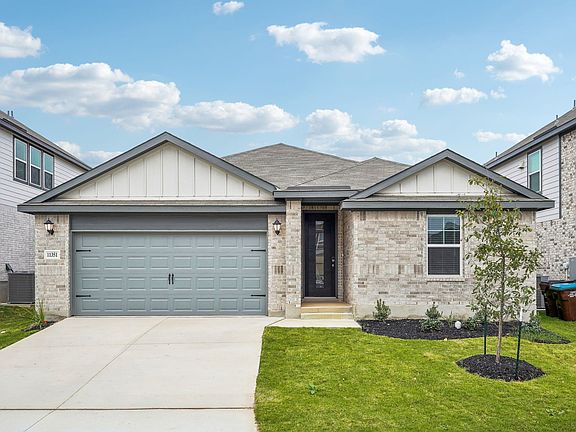 Front exterior of the Preston floorplan at a Meritage Homes community.