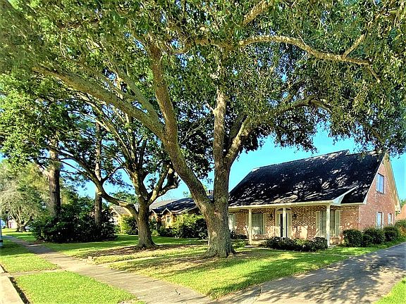 Shady side view of home