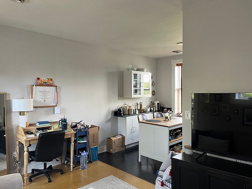 kitchen and office viewed from living room