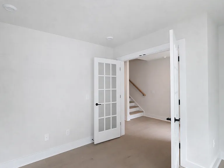 Flex room with French doors