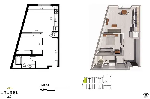 Floor plan 1x1E