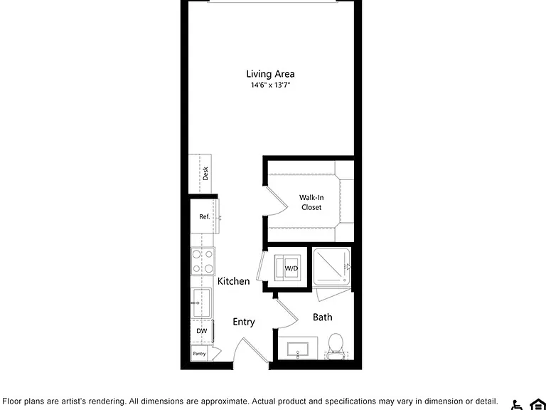 S1 | Studio | 480 sq ft S1 | Studio | 480 sq ft