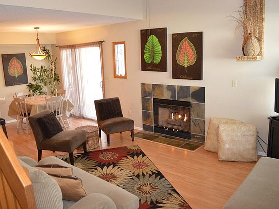 Living room with fireplace, great for relaxing and conversat