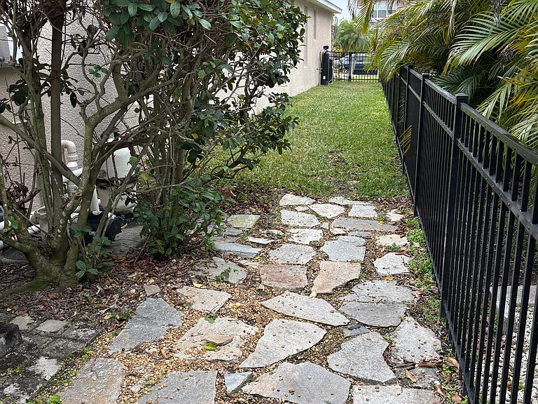 Side of property inside fence