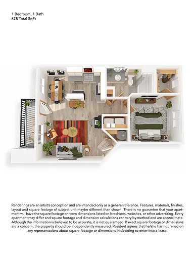 Floor plan 1x1 Premium