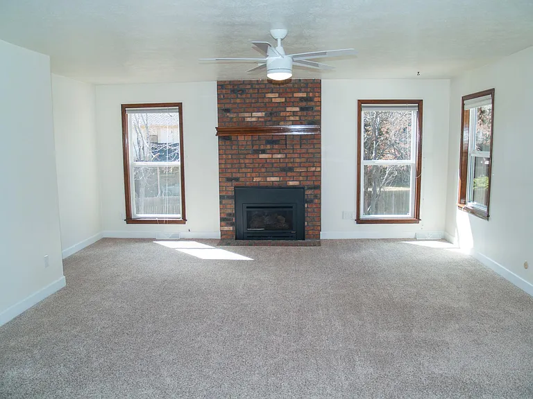 Master bedroom with gas fireplace