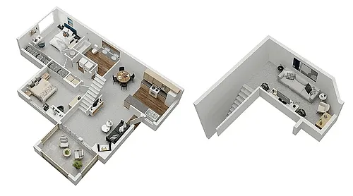 Floor plan Devonwood 2 Bedroom 1 Bath Upstairs With Loft