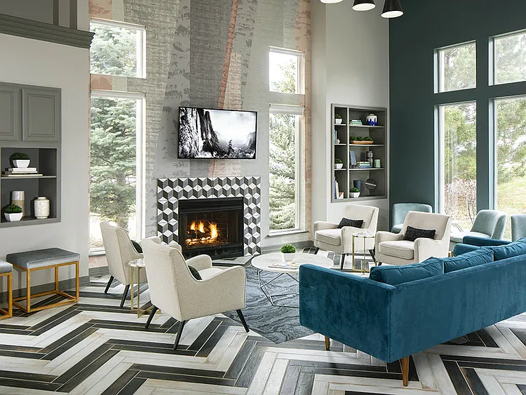Apartment community Resident Lounge at Sagebrook in Colorado Springs, Colorado.