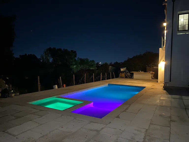Pool view night