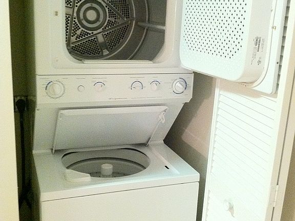 Stackable laundry in unit
