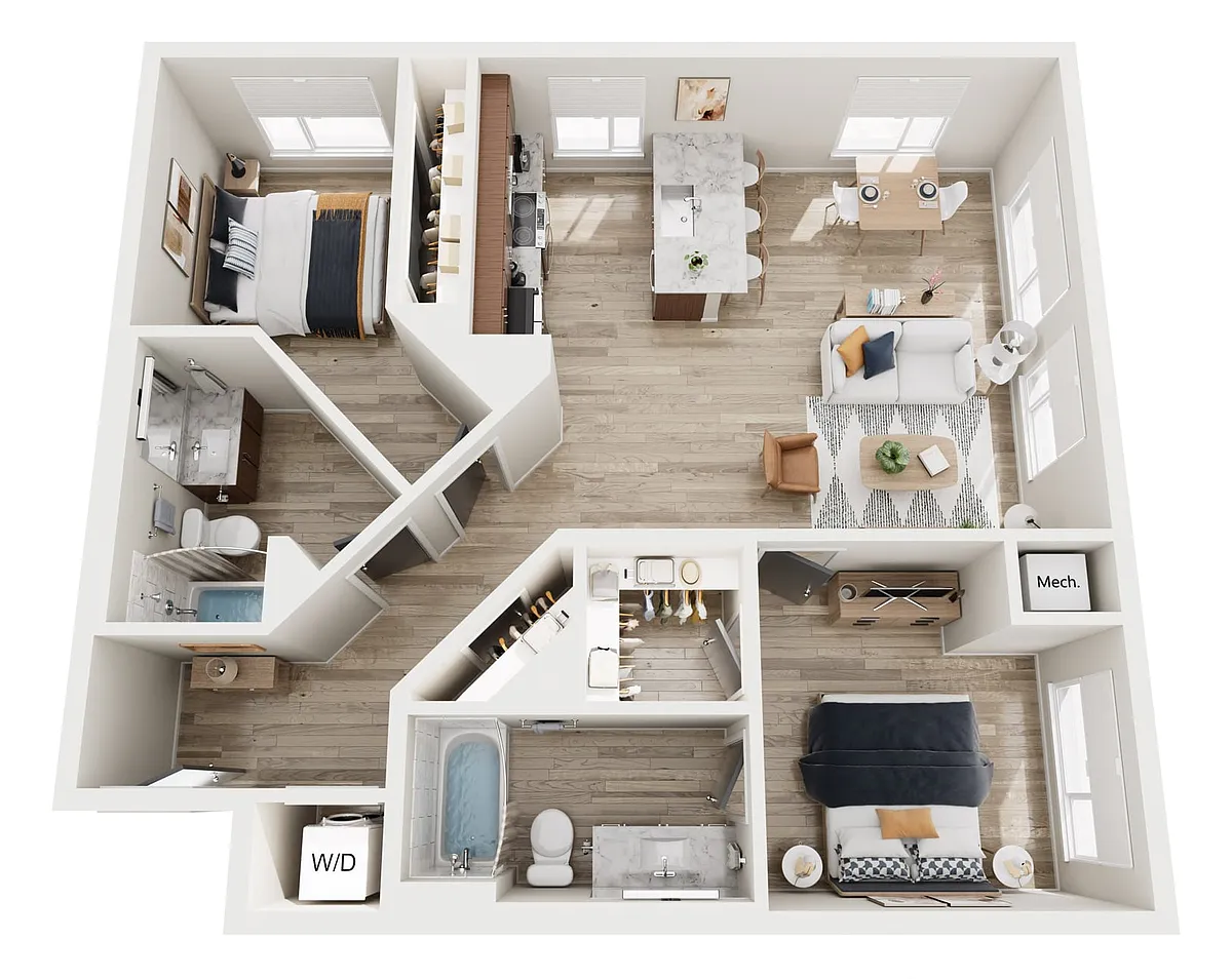 Floor plan B12 Two Bedroom