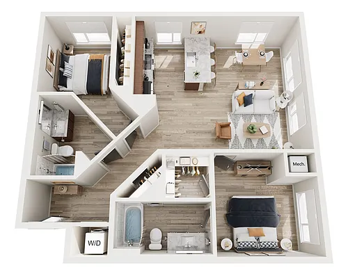 Floor plan B12 Two Bedroom